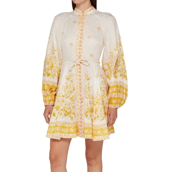 Zimmermann Dresses & Skirts - Zimmermann Golden floral mini dress AU 3 size 10-12